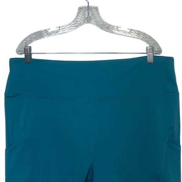 All In Motion High Waisted Biker Shorts Womens 2X New Turquoise Athletic - Picture 3 of 8